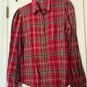 Ralph Lauren Red Plaid Button down blouse
